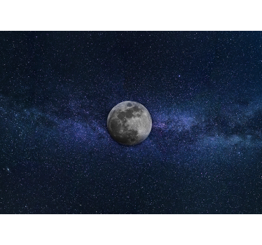 Mural paisaje pared luna y estrellas - TenVinilo