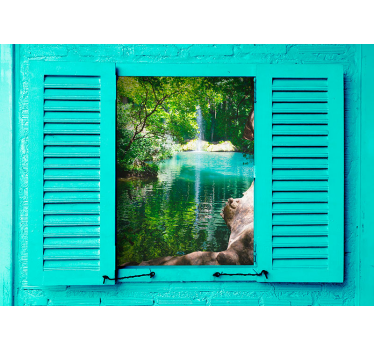 Papel mural paisajes serena vista al agua - TenVinilo