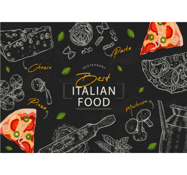 Fotomural para cocina gastronomía italiana - TenVinilo