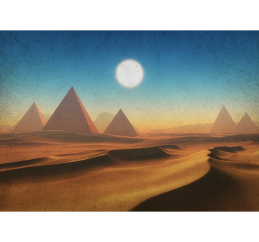 Papel mural paisajes amanecer en las pirámides del desierto - TenVinilo