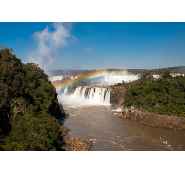 Papel mural montaña arcoíris de las cataratas del iguazú - TenVinilo