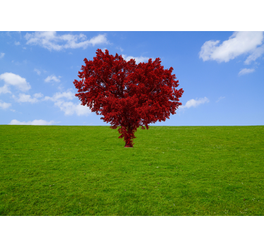 Mural árbol en forma de corazón - TenVinilo