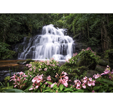 Papel mural naturaleza paisaje de cascada opulento - TenVinilo