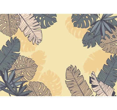 Papel mural naturaleza follaje tropical frondoso - TenVinilo