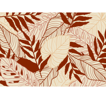 Papel mural naturaleza patrones de hojas tropicales - TenVinilo
