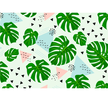 Papel mural naturaleza diseño de vegetación exuberante - TenVinilo