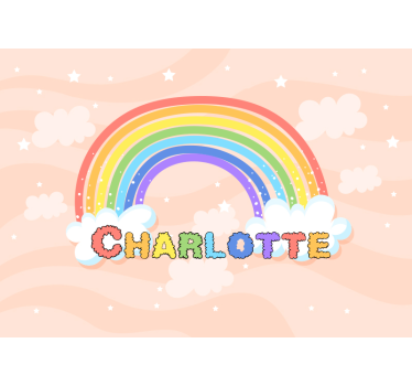 Mural personalizable Arcoiris de colores - TenVinilo