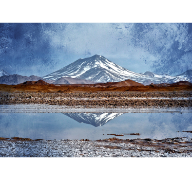Papel mural montaña majestuoso pico nevado - TenVinilo