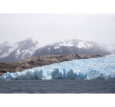 Fotomural de naturaleza glaciar entre niebla - TenVinilo