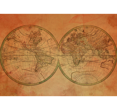 fotomural mapamundi Mapa antiguo - TenVinilo