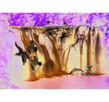 Fotomural cascada 3d con cascada - TenVinilo