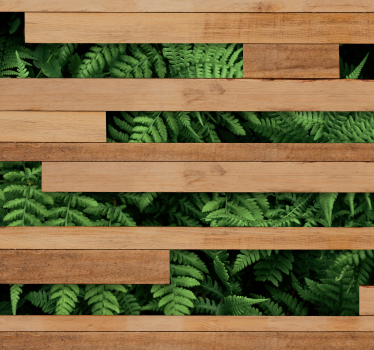 Fotomural madera pared vegetal - TenVinilo