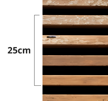 Fotomural imitación listones de madera horizontales - TenVinilo