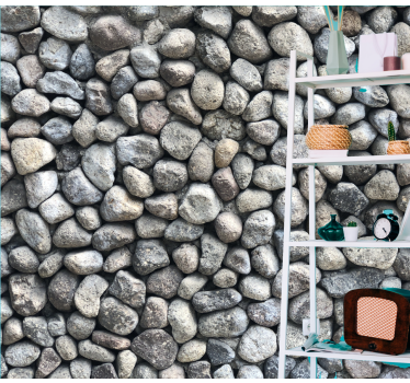 Foto mural 3d Efecto piedras grises ordenadas - TenVinilo