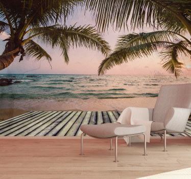 Foto mural 3d Playa paraíso - TenVinilo