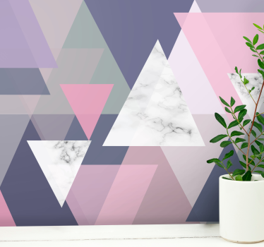 Foto mural 3d Triángulos de vinilo pared 3d - TenVinilo