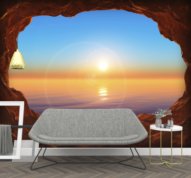 Foto mural 3d atardecer en el mar - TenVinilo