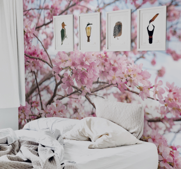 Fotomural árbol Fondo del cielo del árbol de la flor de cerezo - TenVinilo