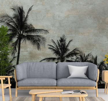 Papel mural árboles Aloha estilo hawaiano - TenVinilo