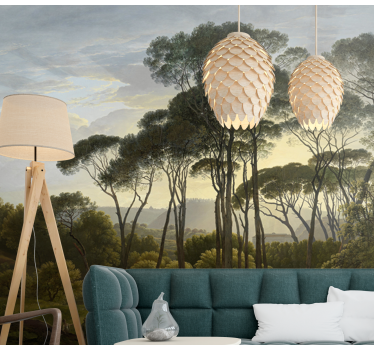 Fotomural bosque Paisaje de bosque italiano - TenVinilo