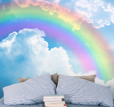 Fotomural de cielo Arcoiris en un cielo azul con - TenVinilo