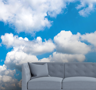 Fotomural de cielo Hermoso cielo azul con nubes - TenVinilo