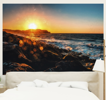 Papel mural de mar atardecer vistas preciosas - TenVinilo