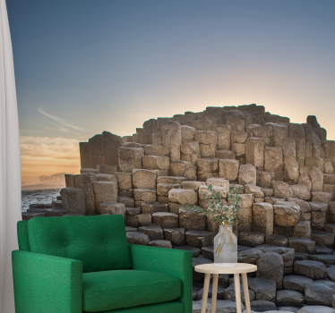 Fotomural de mar muro rocas de Irlanda - TenVinilo