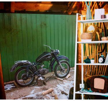 Fotomural de motos Taller vintage - TenVinilo