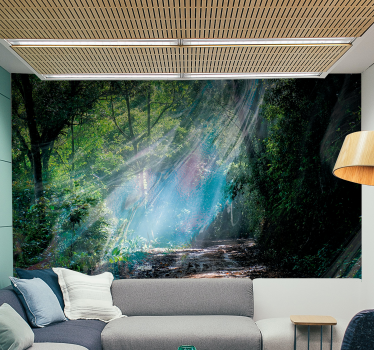 Fotomural de naturaleza Bosque de efecto de profundidad 3d - TenVinilo