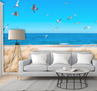 Papel pintado paisaje camino hacia la playa - TenVinilo