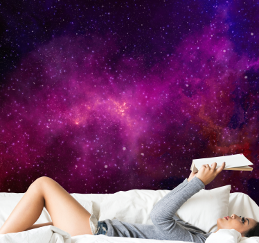 Fotomural galaxia lugar morado con estrellas - TenVinilo