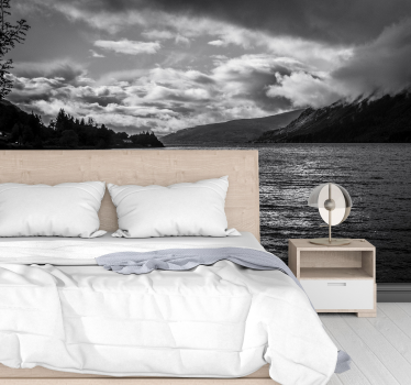 Mural lago Ness en el amanecer - TenVinilo