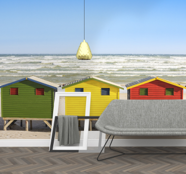 Mural de mar Beach huts - TenVinilo