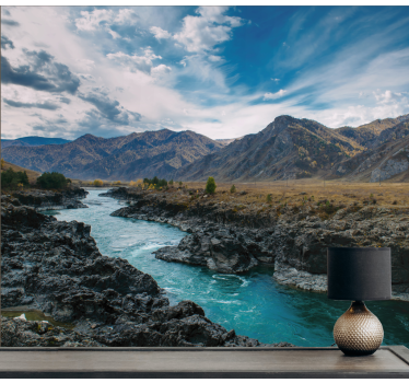 Fotomural montaña Río en los andes - TenVinilo