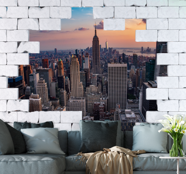 Fotomural New York mural de piedra de nueva york - TenVinilo