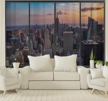 Fotomural New York Ventana de nueva york con vistas - TenVinilo