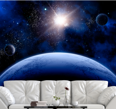 Fotomural para dormitorio matrimonio Cielo estético con estrellas - TenVinilo