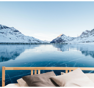 Fotomural para dormitorio matrimonio Diseño de montaña y nieve - TenVinilo