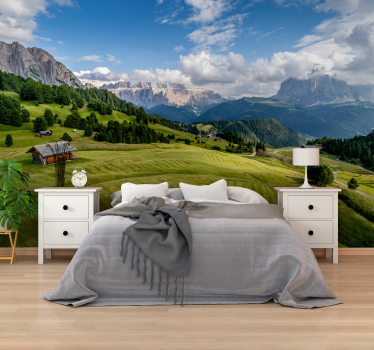 Fotomural para dormitorio matrimonio Montaña en la distancia - TenVinilo