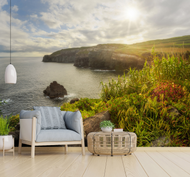 Mural pared de mar Azores al amanecer - TenVinilo