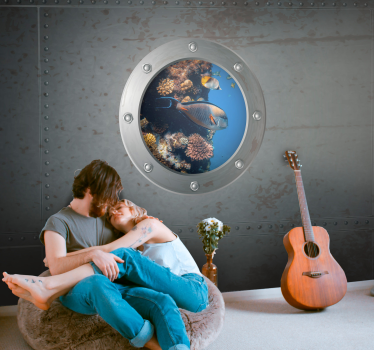 Fotomural salón Fotomural personalizable con efecto submarino - TenVinilo