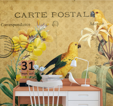 Fotomural vintage Casa de campo - TenVinilo
