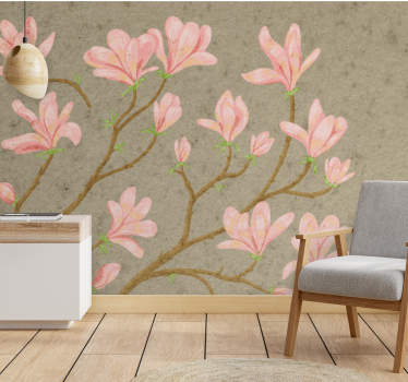 Fotomural vintage Magnolia de estilo vintage - TenVinilo
