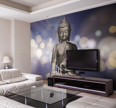 Mural Zen estatua buda con brillo - TenVinilo