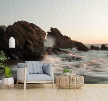 Fotomurale paisaje de olas del atlántico - TenVinilo