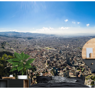 Fotomurales de ciudades Vistas a la ciudad de bogotá - TenVinilo