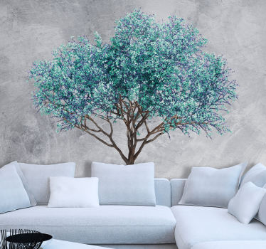 Mural de árboles Árbol estilizado con hojas - TenVinilo