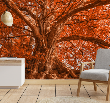 Mural de árboles Árbol majestuoso de otoño - TenVinilo