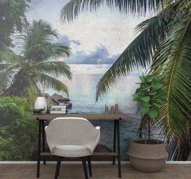Mural de mar Palma del paraíso - TenVinilo